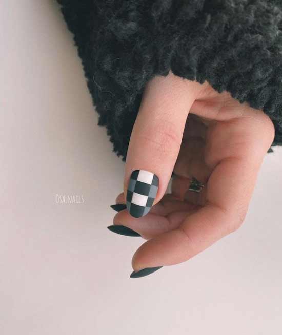 Cage manucure noir et blanc