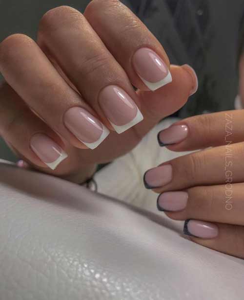 Veste noire et blanche