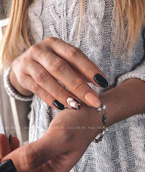 Manucure noir et blanc 2026: photo, top design des ongles