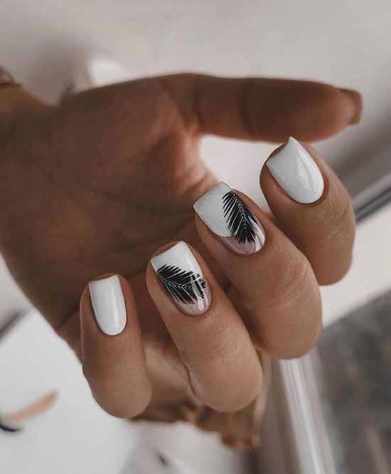 Manucure noir et blanc 2026: photo, top design des ongles