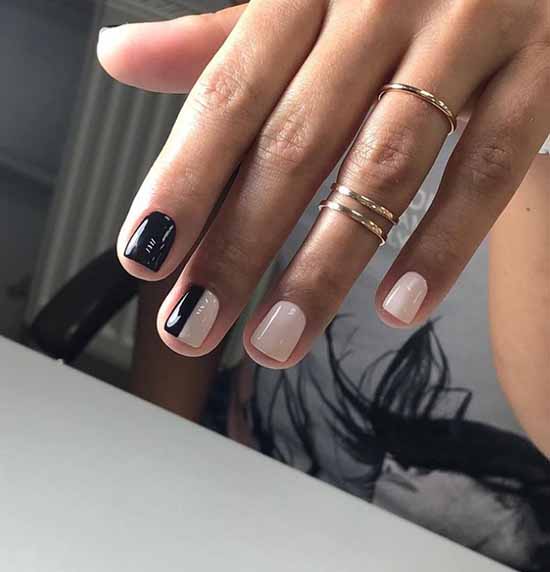 Manucure noir et blanc 2026: photo, top design des ongles