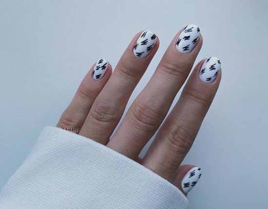 Manucure noir et blanc 2026: photo, top design des ongles