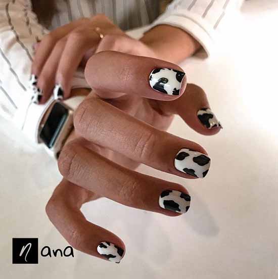 Manucure noir et blanc 2026: photo, top design des ongles