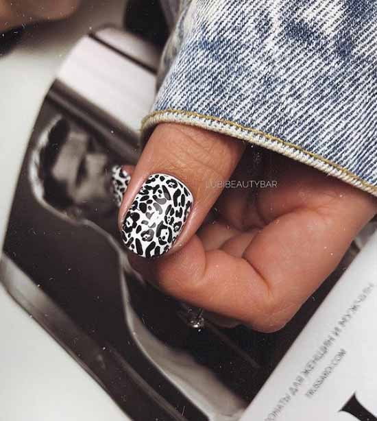 Photo manucure noir et blanc