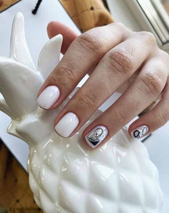 Manucure noir et blanc 2026: photo, top design des ongles