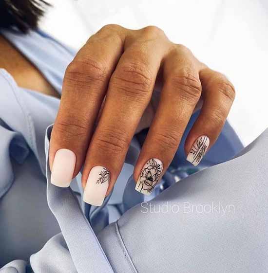 Manucure noir et blanc 2026: photo, top design des ongles