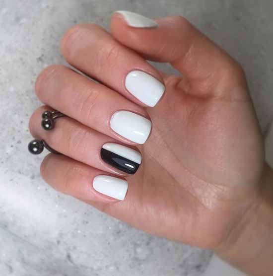 Manucure noir et blanc 2026: photo, top design des ongles