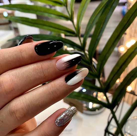 Manucure noir et blanc 2026: photo, top design des ongles