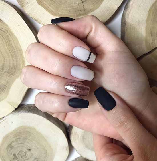 Idées originales de manucure en noir et blanc