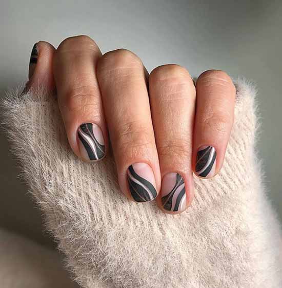 Manucure noir et blanc 2026: photo, top design des ongles
