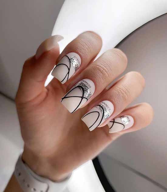 Manucure noir et blanc 2026: photo, top design des ongles