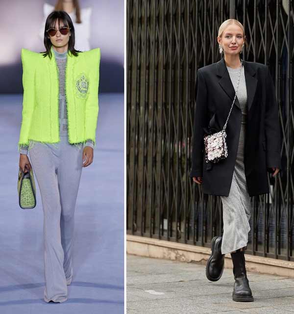 Épaules larges - une tendance vestimentaire pour le printemps-été 2026