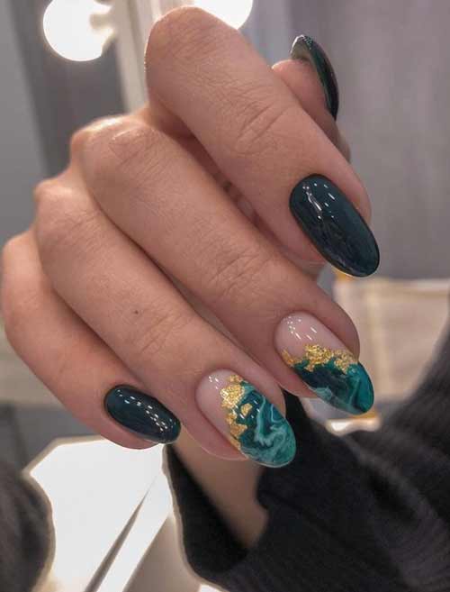 Texture des ongles - pierre émeraude