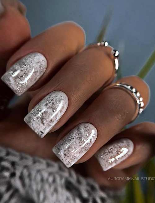 Manucure marbre beige