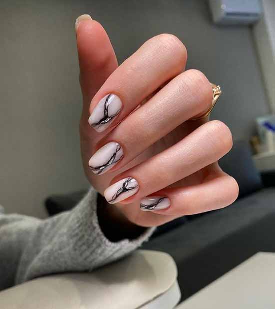 Manucure en marbre 2026: le plus beau design, photo