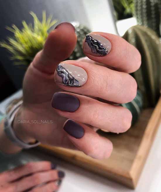 Manucure en marbre 2026: le plus beau design, photo