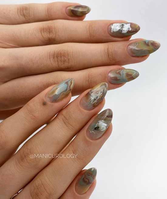 Manucure en marbre 2026: le plus beau design, photo