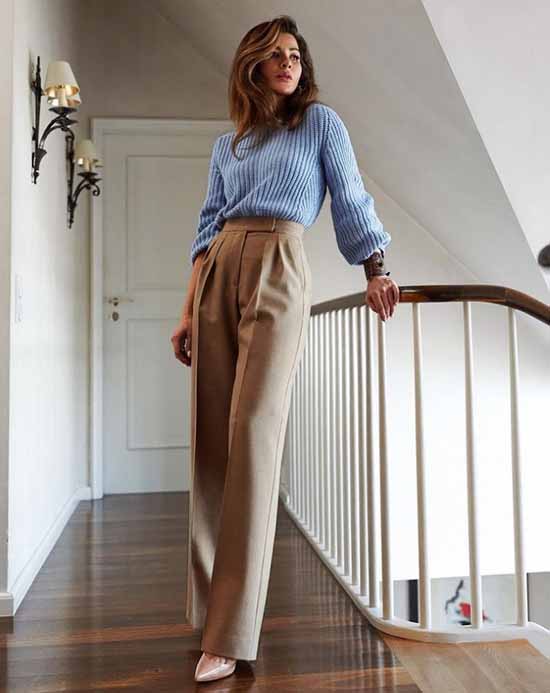 Pantalon large 2026 : quoi porter, photos, idées de looks