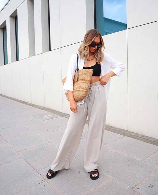 Pantalon large 2026 : quoi porter, photos, idées de looks
