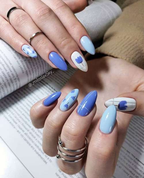 Blue Manicure 2026: Tendances des dessins d'ongles dans les tons bleus