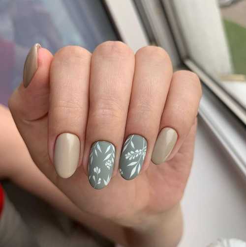 Manucure grise 2025-2026: design, ongles dans les tons gris, photo