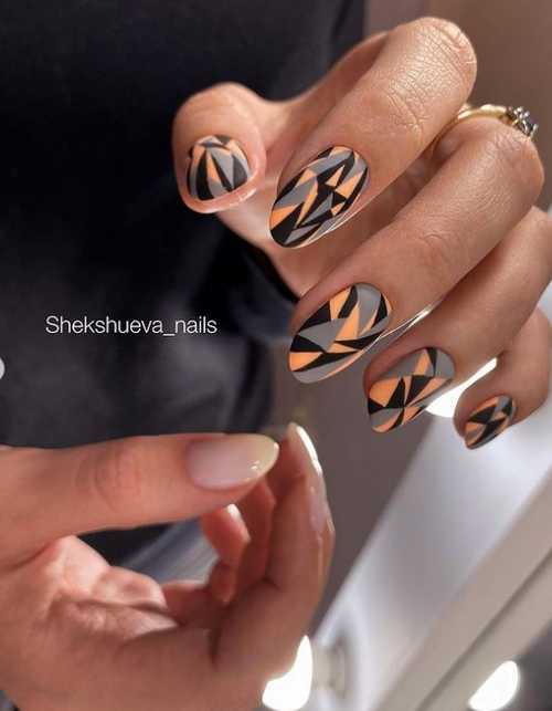 Manucure grise 2025-2026: design, ongles dans les tons gris, photo