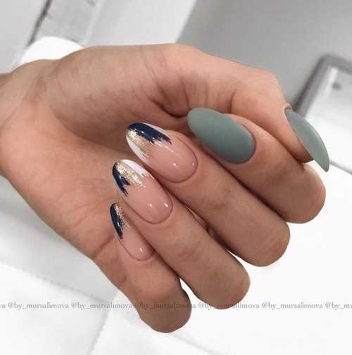 Manucure grise 2025-2026: design, ongles dans les tons gris, photo