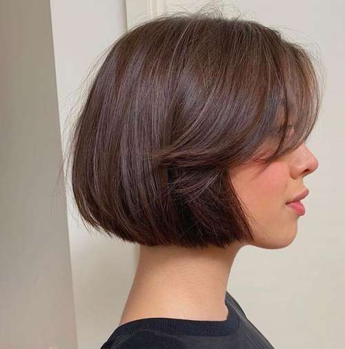 Bob kare avec frange 2026: photos de coupes de cheveux à la mode, tendances