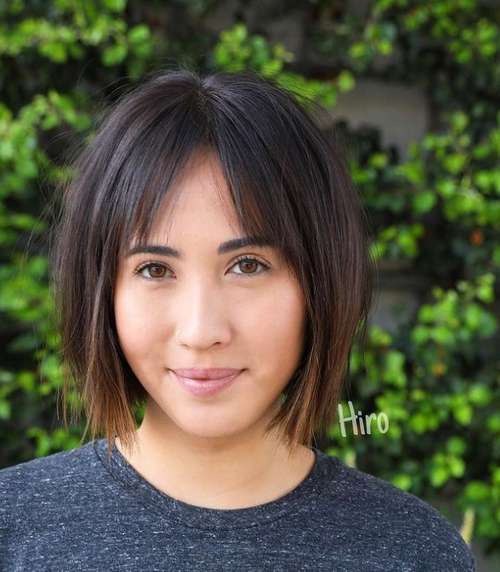 Bob kare avec frange 2026: photos de coupes de cheveux à la mode, tendances