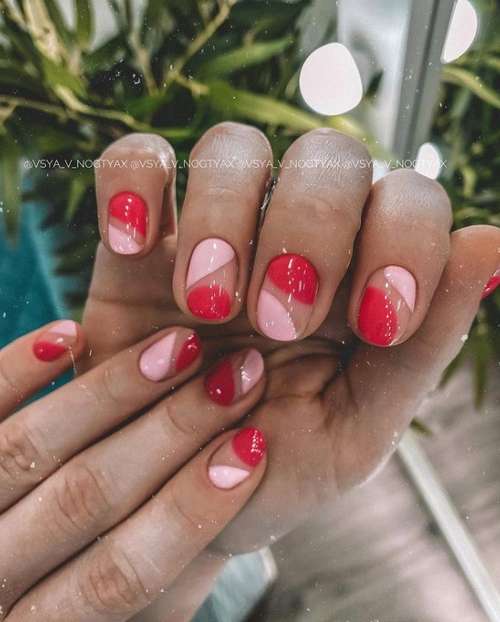 Manucure bicolore: photo, combinaison de deux couleurs dans la conception des ongles