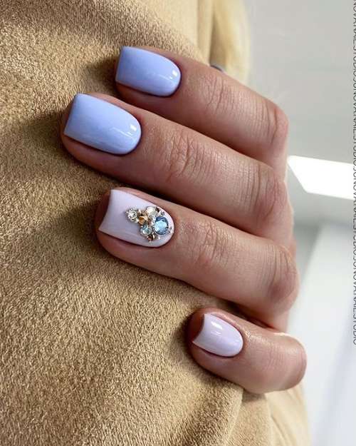 Manucure pastel bicolore