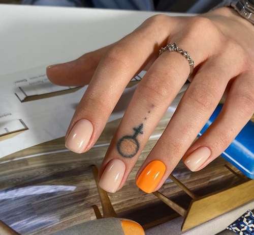 Accent ongle en orange