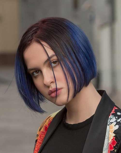 Kare pour les filles coupe de cheveux sans frange