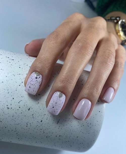 Manucure lilas 2026: belles nouveautés, photo avec design