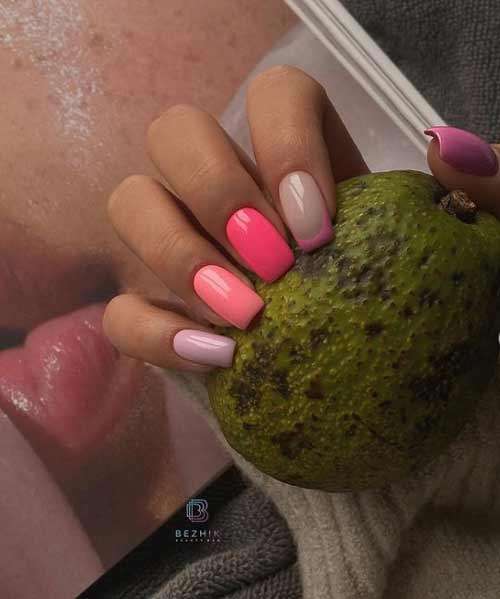 Veste colorée pour ongles courts: design photo 2026, tendances