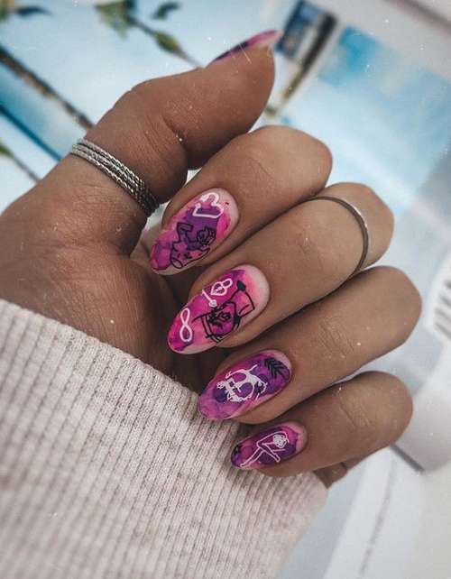 Manucure avec divorces 2026: conception d'ongles, actualité photo