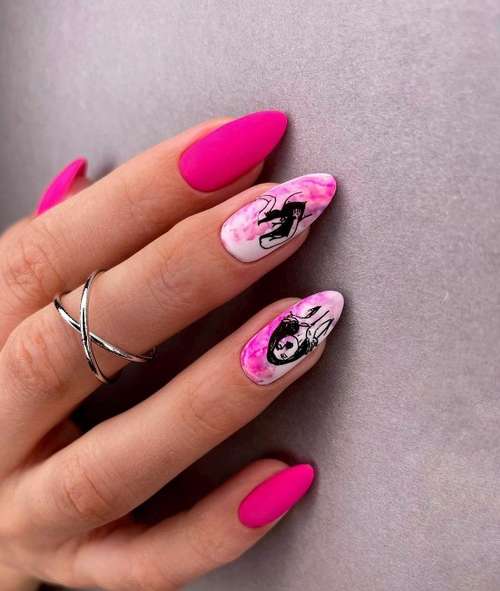 Manucure avec divorces 2026: conception d'ongles, actualité photo