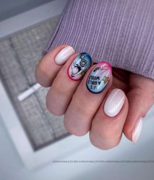 Dégradé laiteux sur les ongles : manucure tendance 2026, photo