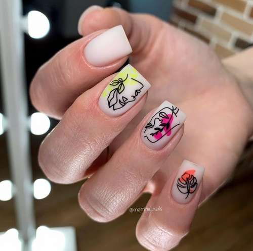 Manucure au lait pour ongles courts 2026: photo, design de mode