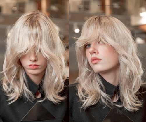 Coupe de cheveux en cascade pour les filles