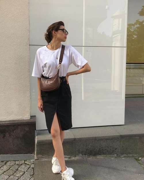 Jupes fendues à la mode: photos avec quoi porter, tendances 2026