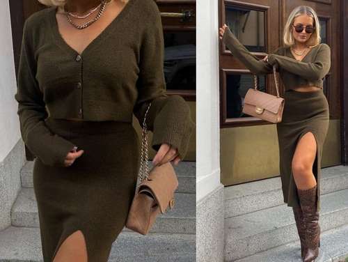 Jupes fendues à la mode: photos avec quoi porter, tendances 2026