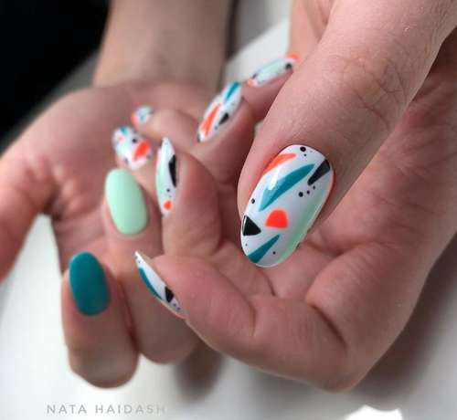 Manucure turquoise 2025-2026: une photo de nouvelles idées, un aperçu des tendances