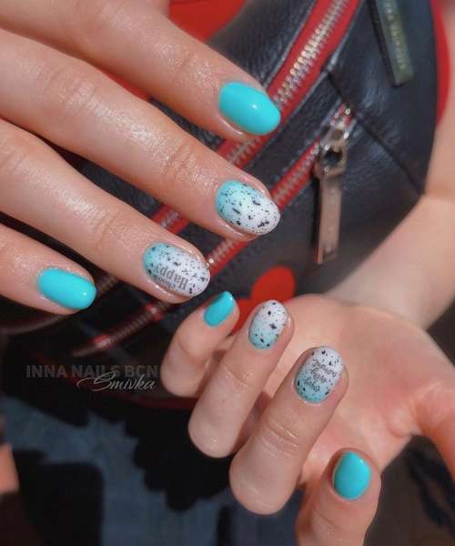 Dégradé turquoise laiteux