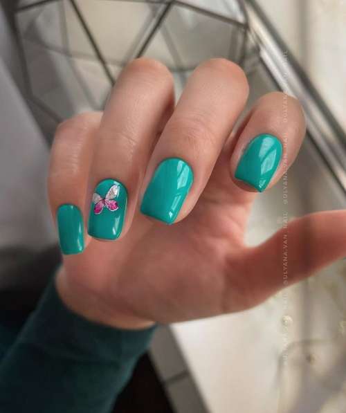 Manucure turquoise 2025-2026: une photo de nouvelles idées, un aperçu des tendances
