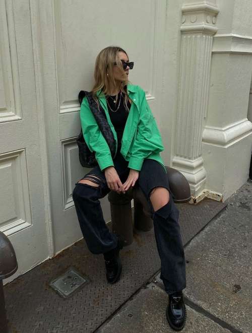 Jean déchiré à la mode