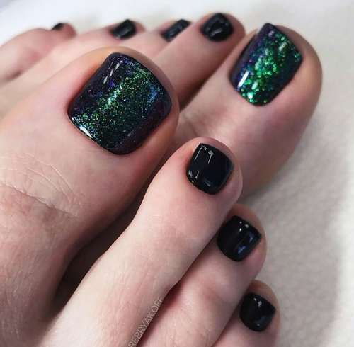 Pédicure verte 2025-2026 : photo, design tendance