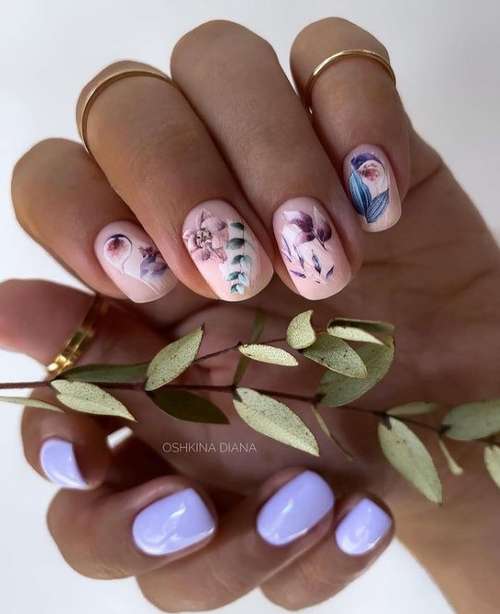 Conception de différentes mains avec des feuilles