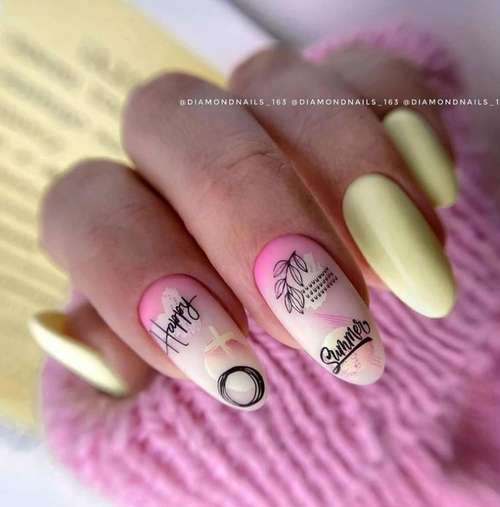 Manucure avec des feuilles: design 2025-2026, nouveaux articles sur la photo