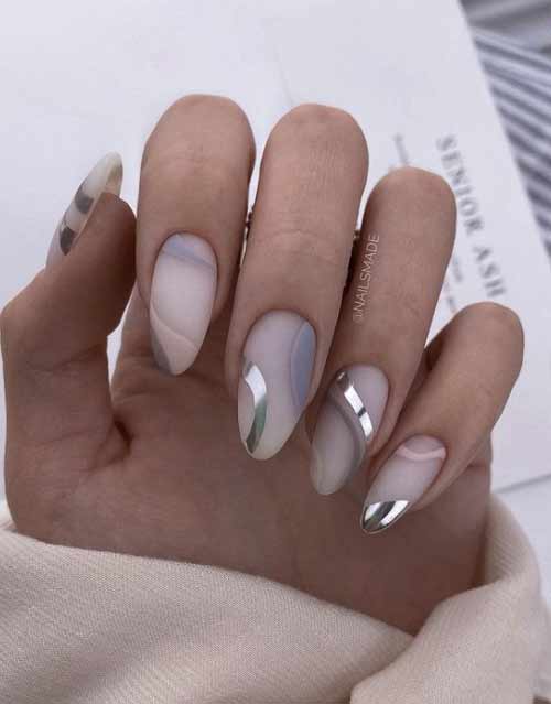 Différents modèles d'ongles avec décor